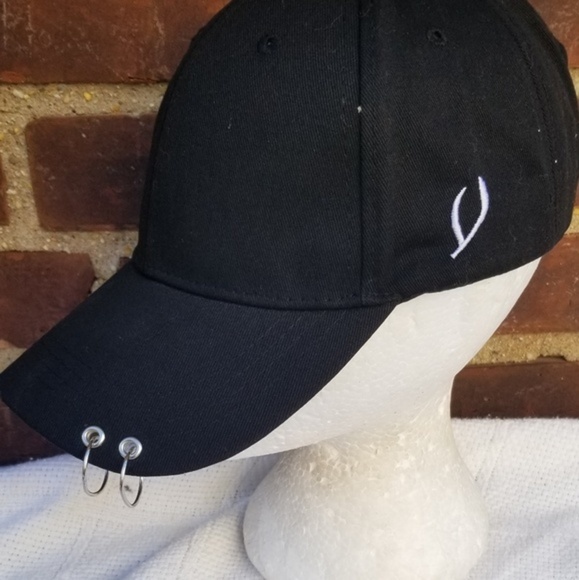 Black Cotton punk/ goth cap NEW/ - Picture 2 of 10